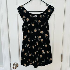 Abercrombie Kids Black Daisy Print Romper